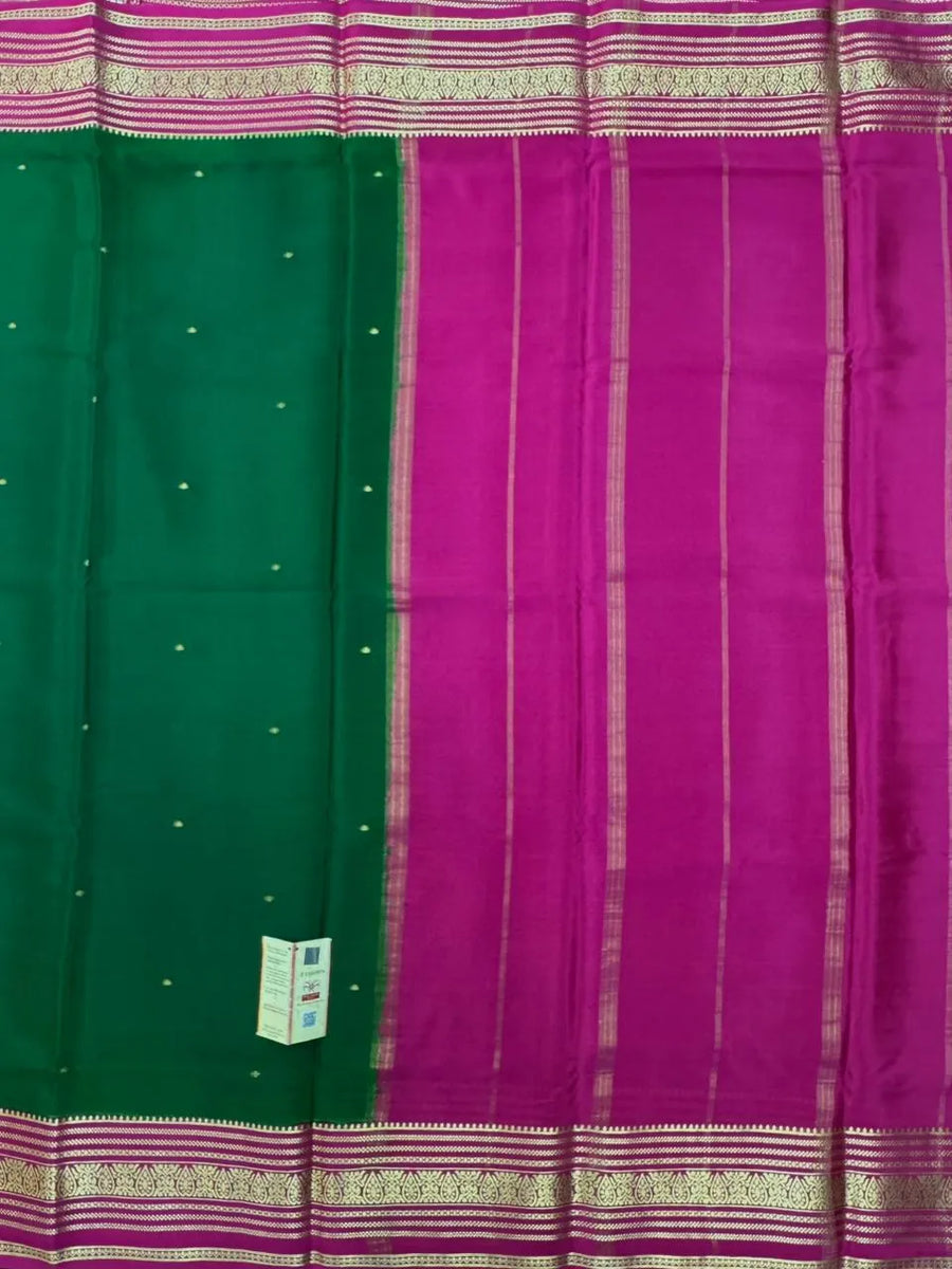 Pure Mysore Silk Saree – Elegance of Karnataka Weaves-(Tilak Bentex Cnt)