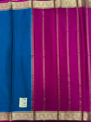 Authentic Pure Mysore Silk Saree with Zari Border (Tilak Pp Cont)