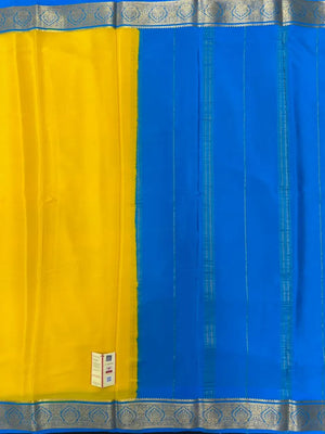 Authentic Pure Mysore Silk Saree with Zari Border (Tilak Pp Cont)