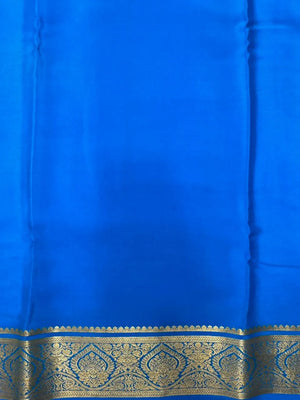 Authentic Pure Mysore Silk Saree with Zari Border (Tilak Pp Cont)