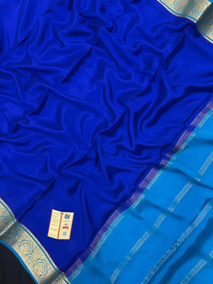 Authentic Pure Mysore Silk Saree with Zari Border (Tilak Pp Cont)