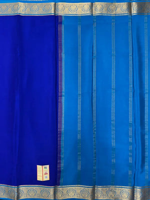 Authentic Pure Mysore Silk Saree with Zari Border (Tilak Pp Cont)