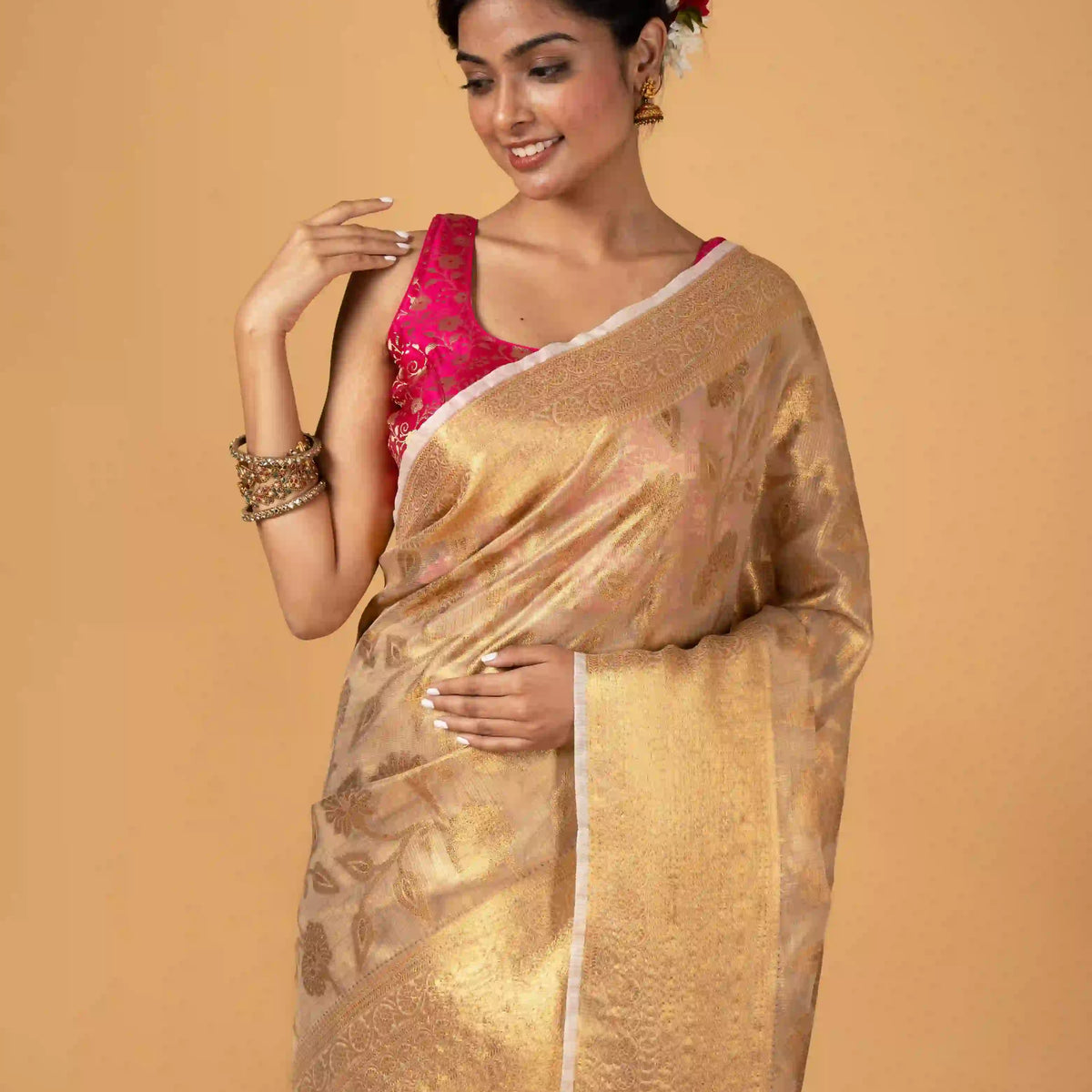 Contour & Conceal (Saree)  Jute sarees, Saree, Blouse piece