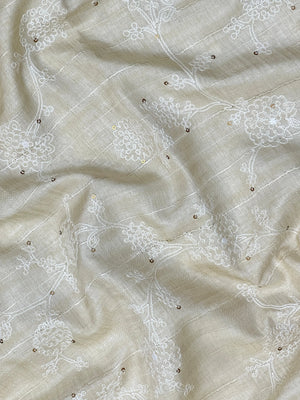 Tussar silk saree with raw silk texture and natural golden glow – handcrafted for elegant festive wear