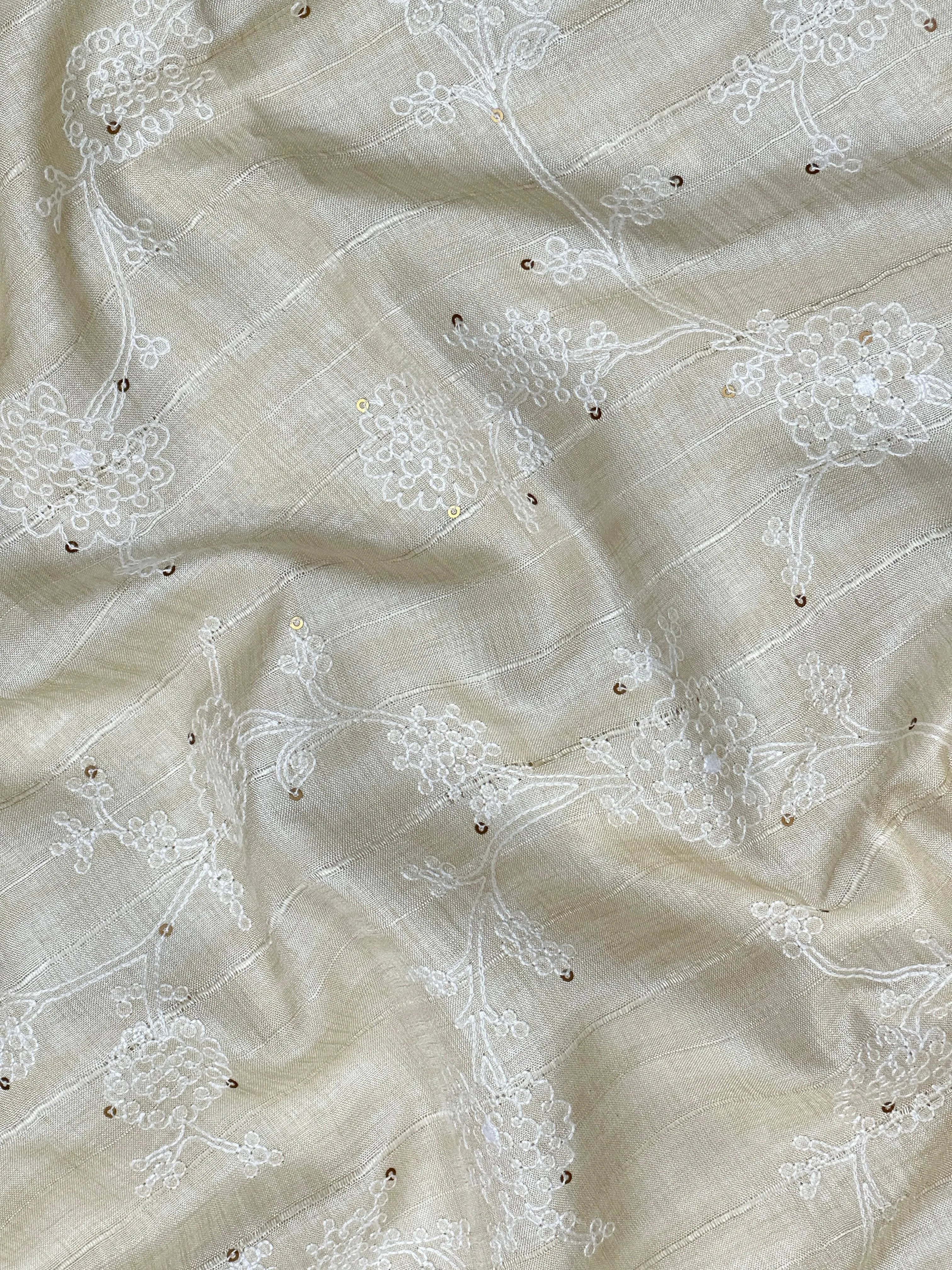 Tussar silk saree with raw silk texture and natural golden glow β handcrafted for elegant festive wear