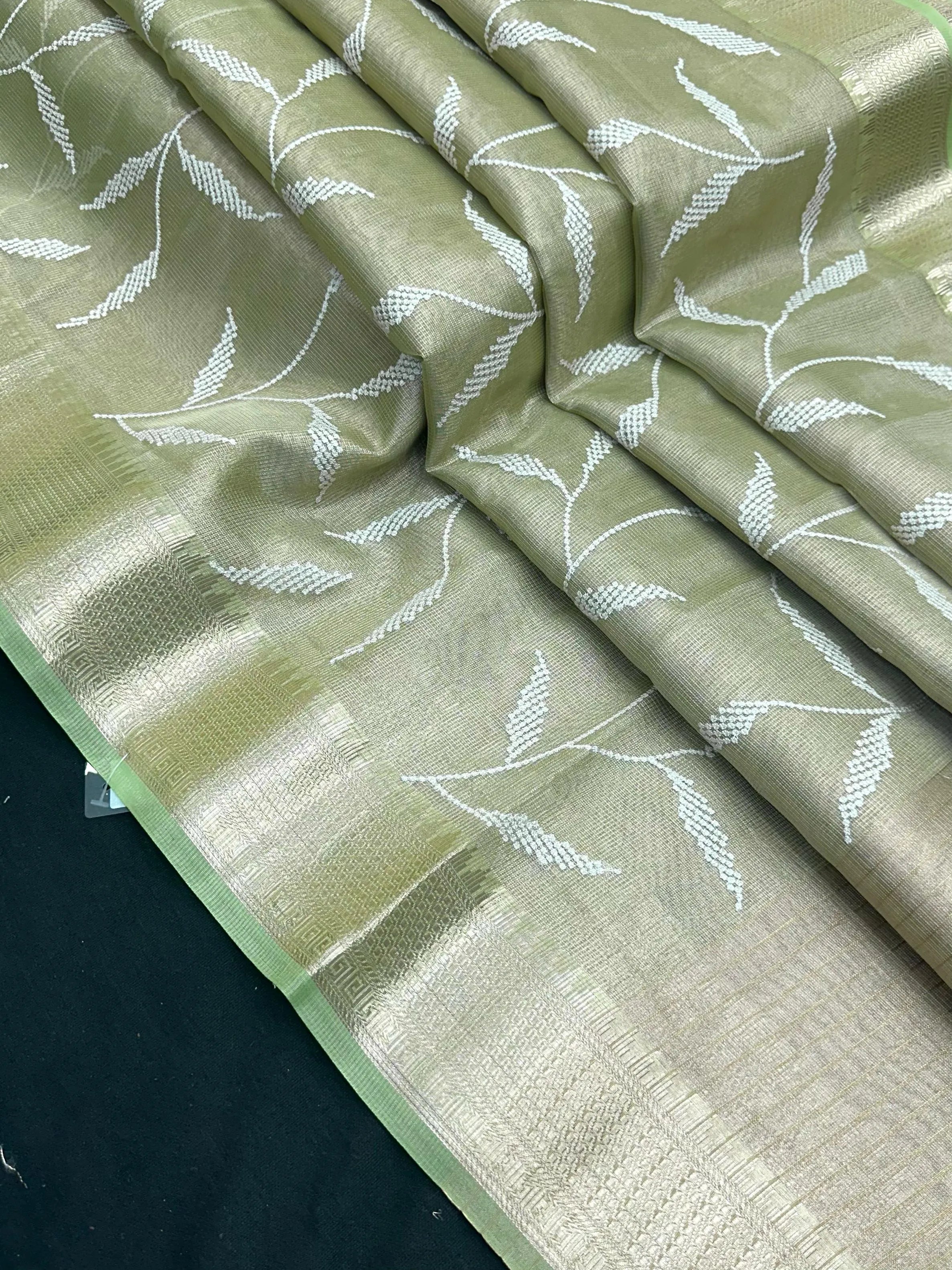 Woman wearing a Tussar Silk Saree with natural texture and subtle sheen, ideal for weddings, festivals, and cultural events.