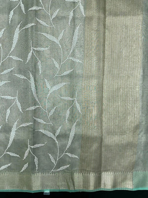 Woman wearing a Tussar Silk Saree with natural texture and subtle sheen, ideal for weddings, festivals, and cultural events.