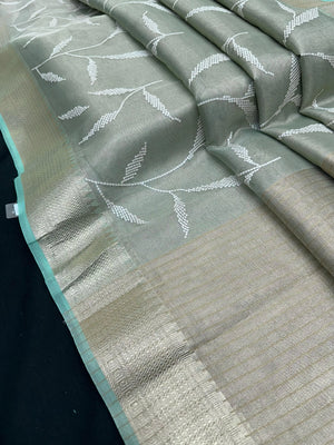 Woman wearing a Tussar Silk Saree with natural texture and subtle sheen, ideal for weddings, festivals, and cultural events.
