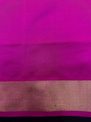 Woman wearing an Uppada Cotton Silk Saree with lightweight, breathable drape and subtle sheen, ideal for office and festive occasions.