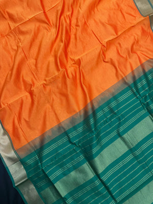 Woman wearing an Uppada Cotton Silk Saree with lightweight, breathable drape and subtle sheen, ideal for office and festive occasions.