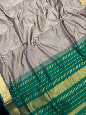 Woman wearing an Uppada Cotton Silk Saree with lightweight, breathable drape and subtle sheen, ideal for office and festive occasions.