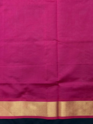 Woman wearing an Uppada Cotton Silk Saree with lightweight, breathable drape and subtle sheen, ideal for office and festive occasions.