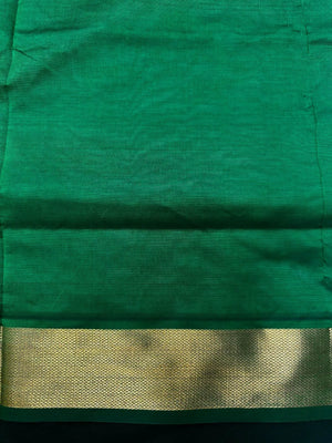 Woman wearing an Uppada Cotton Silk Saree with lightweight, breathable drape and subtle sheen, ideal for office and festive occasions.