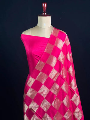 Latest Borderless Tussar Viscose Silk Saree