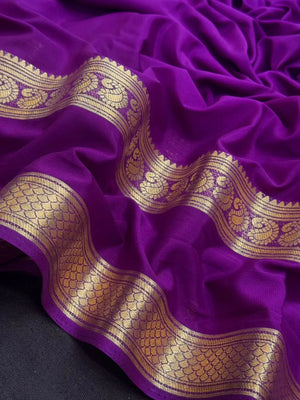Semi Mysore Silk Saree-V Bentex