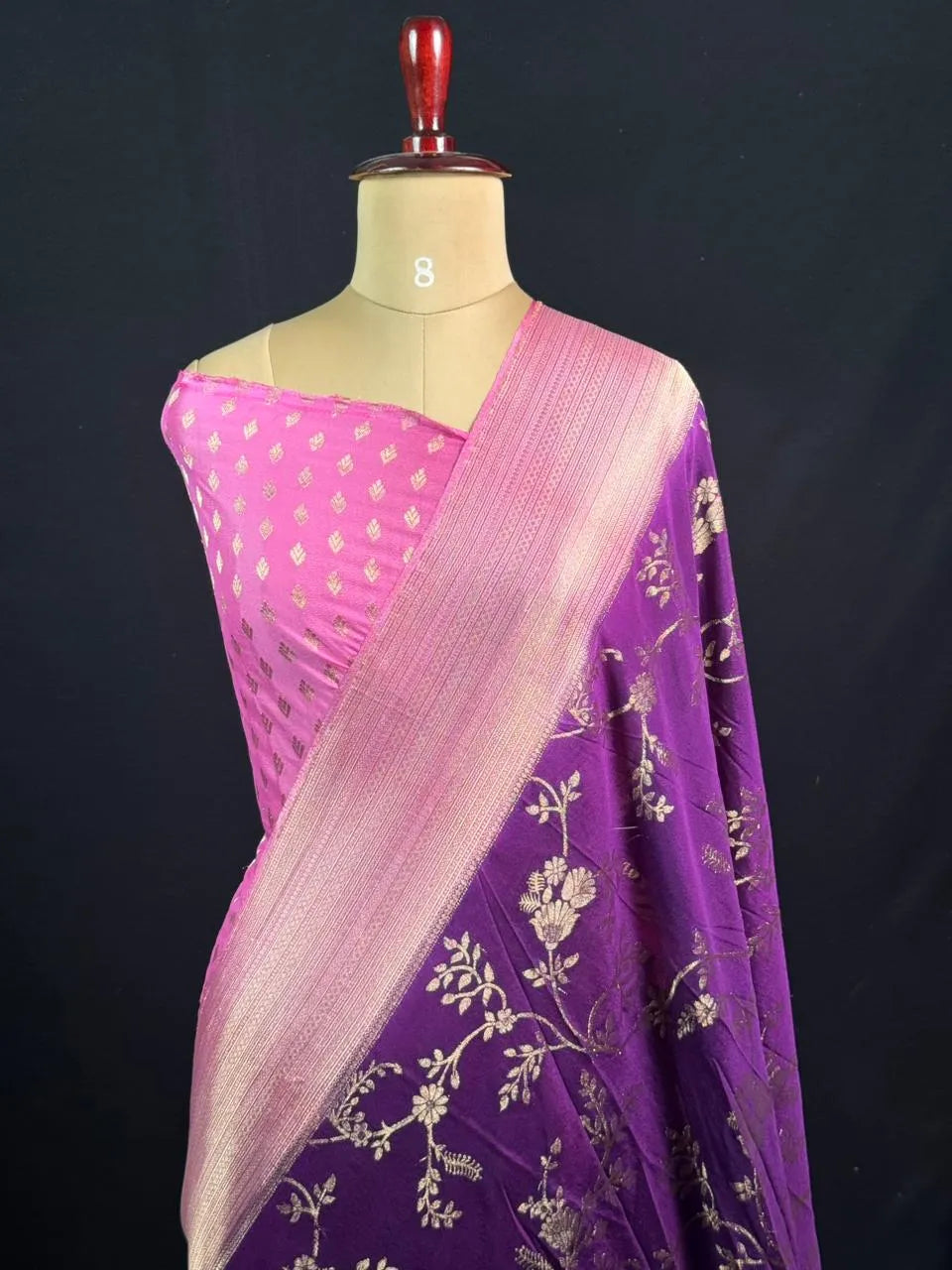 Classic Georgette Drapes for Every Occasion-VENKY CHIFFON 2