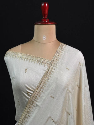 Designer Semi Banarasi Tussar Saree with Golden Zari Touch