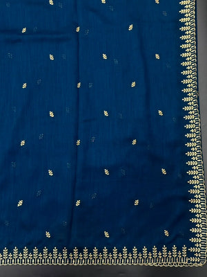 Designer Semi Banarasi Tussar Saree with Golden Zari Touch