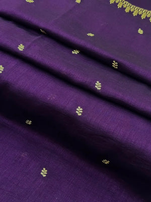 Designer Semi Banarasi Tussar Saree with Golden Zari Touch