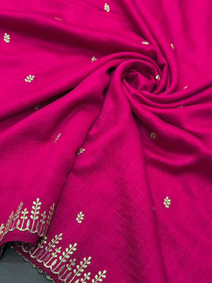 Designer Semi Banarasi Tussar Saree with Golden Zari Touch