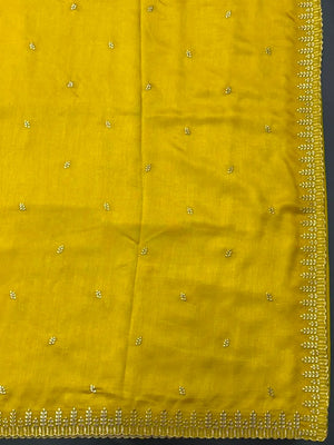 Designer Semi Banarasi Tussar Saree with Golden Zari Touch