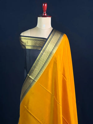 Traditional Zari Border Mysore Silk Saree