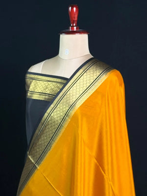 Traditional Zari Border Mysore Silk Saree