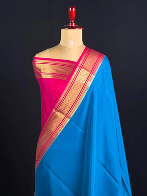 Traditional Zari Border pure Mysore Silk Saree