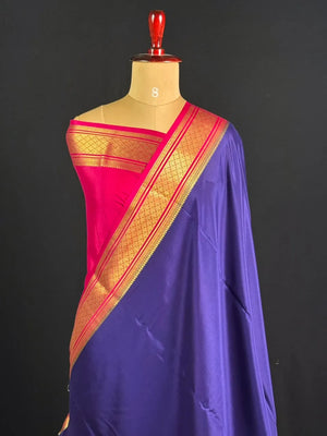 Traditional Zari Border pure Mysore Silk Saree