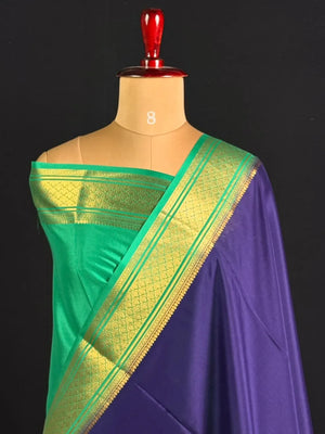 Traditional Zari Border pure Mysore Silk Saree