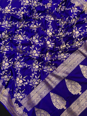 Traditional Semi Banarasi Kataan Silk Saree for Timeless Beauty (Venice Kataan)