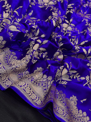 Traditional Semi Banarasi Kataan Silk Saree for Timeless Beauty (Venice Kataan)