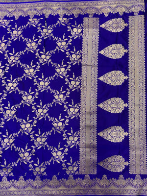 Traditional Semi Banarasi Kataan Silk Saree for Timeless Beauty (Venice Kataan)