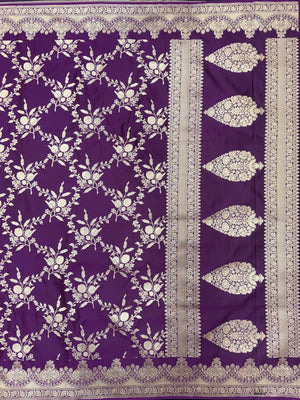 Traditional Semi Banarasi Kataan Silk Saree for Timeless Beauty (Venice Kataan)