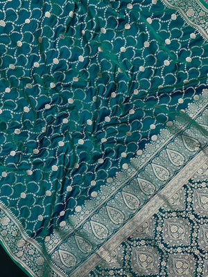 Traditional Semi Katan Silk Saree with Rich Banarasi Weave (venice Kataan)