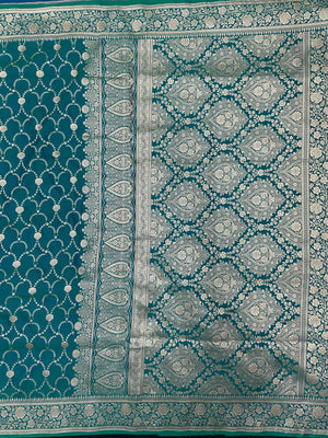 Traditional Semi Katan Silk Saree with Rich Banarasi Weave (venice Kataan)