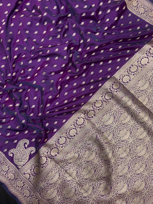 Traditional Semi Banarasi Kataan Silk Saree for Timeless Beauty (Venice Kataan)