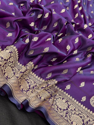 Traditional Semi Banarasi Kataan Silk Saree for Timeless Beauty (Venice Kataan)
