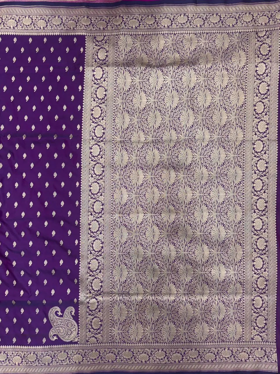 Traditional Semi Banarasi Kataan Silk Saree for Timeless Beauty (Venice Kataan)