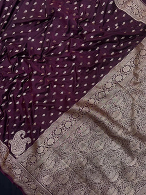 Traditional Semi Banarasi Kataan Silk Saree for Timeless Beauty (Venice Kataan)