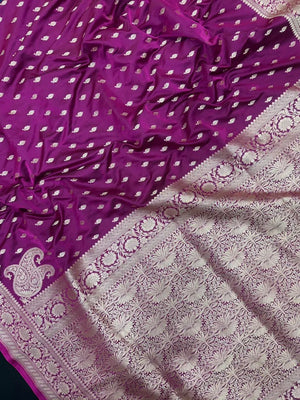 Traditional Semi Banarasi Kataan Silk Saree for Timeless Beauty (Venice Kataan)