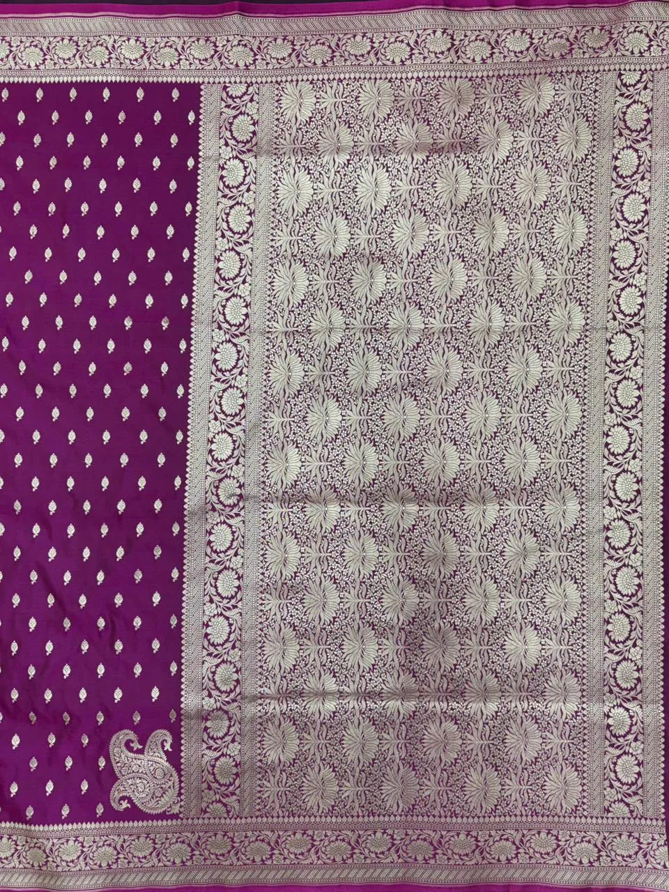 Traditional Semi Banarasi Kataan Silk Saree for Timeless Beauty (Venice Kataan)