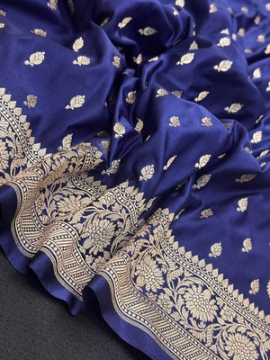 Traditional Semi Banarasi Kataan Silk Saree for Timeless Beauty (Venice Kataan)