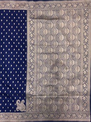 Traditional Semi Banarasi Kataan Silk Saree for Timeless Beauty (Venice Kataan)