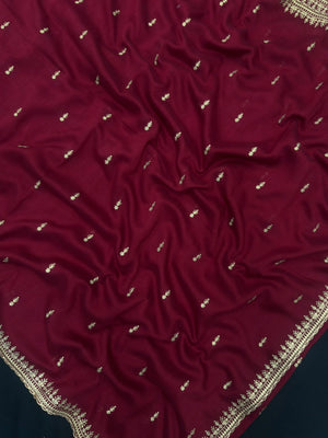 Designer Semi Banarasi Tussar Saree with Golden Zari Touch