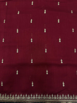 Designer Semi Banarasi Tussar Saree with Golden Zari Touch