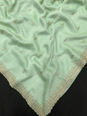 Designer Semi Banarasi Tussar Saree with Golden Zari Touch