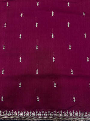 Designer Semi Banarasi Tussar Saree with Golden Zari Touch