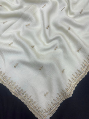 Designer Semi Banarasi Tussar Saree with Golden Zari Touch