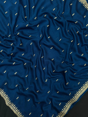 Designer Semi Banarasi Tussar Saree with Golden Zari Touch